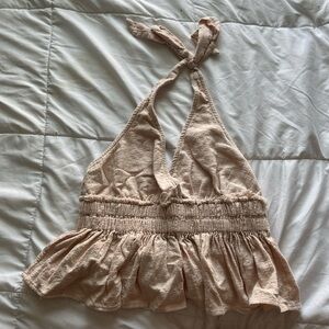 Ocean Drive Cream Textured Top